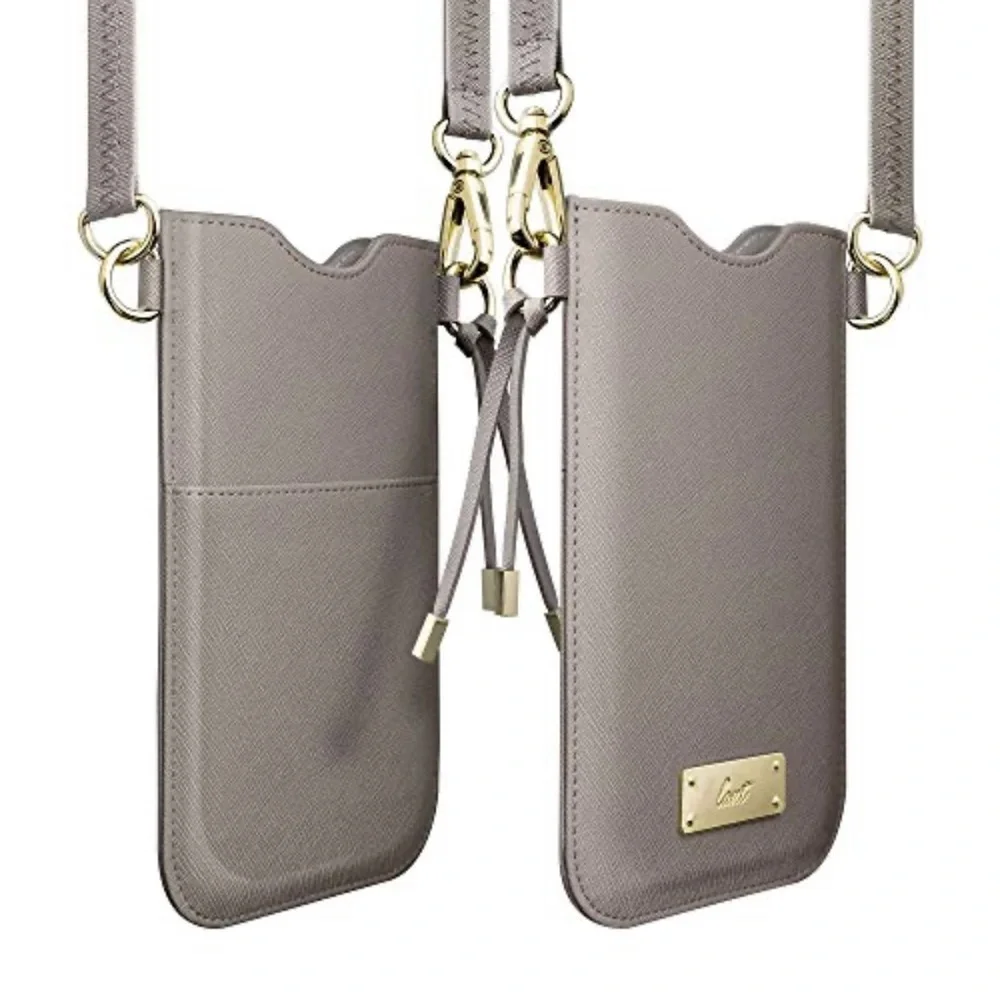 LAUT | phone/card crossbody/case//necklace/holder taupe